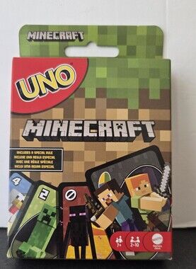 Mattel Minecraft UNO Card Game Complete Edition New